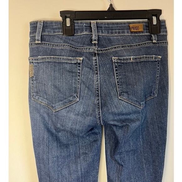 PAIGE Verdugo Ultra Skinny Jeans Women Size 26 Blue Distressed Ripped - Picture 5 of 9